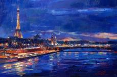 Michael Flohr Michael Flohr Midnight in Paris (Mini) (Framed)